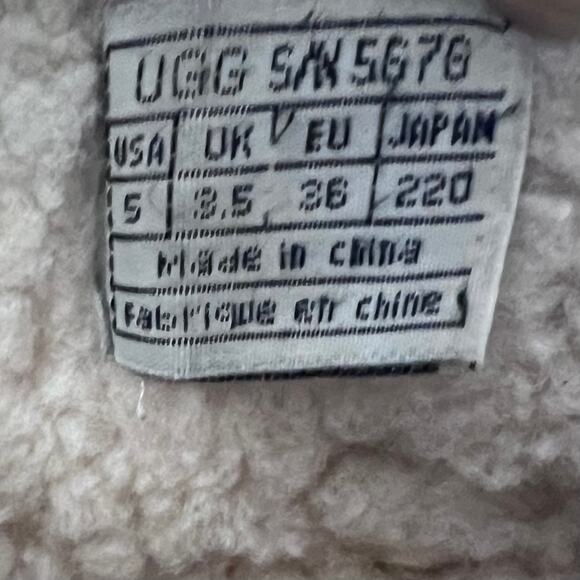 UGG Boot Women 5 Dark Brown Leather Swell Suede‎ Tall Sheepskin Australia # 5676 - Picture 11 of 12